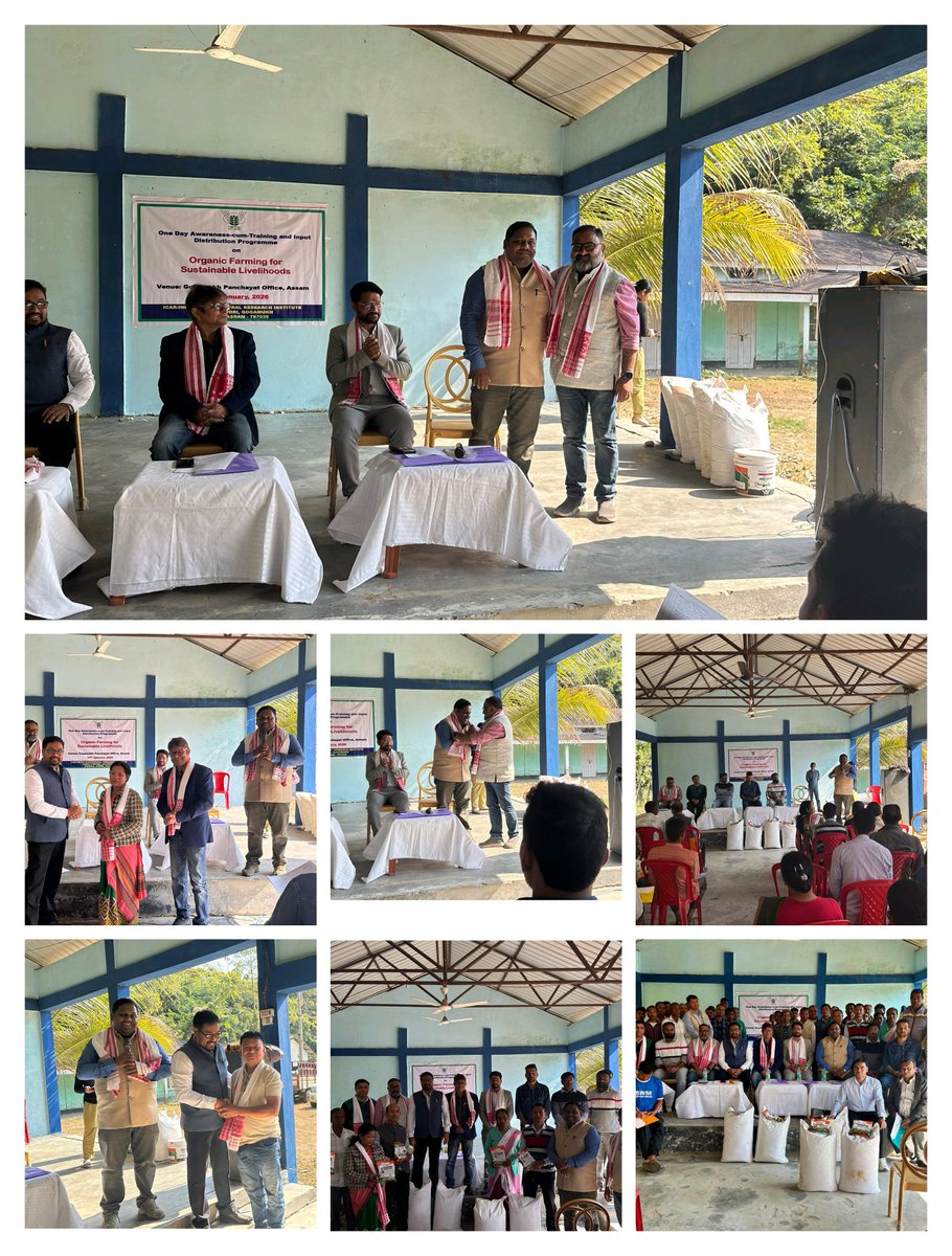 ARPANBHOWMIK15's tweet photo. Today coordinated One Day Awareness-cum-Training and Input Distribution Programme on Organic Farming for Sustainable Livelihoods  Gogamukh. The programme aimed at empowering farmers with scientific knowledge, practical skills, and essential inputs to promote organic farming https://t.co/jxCqNYGQFa