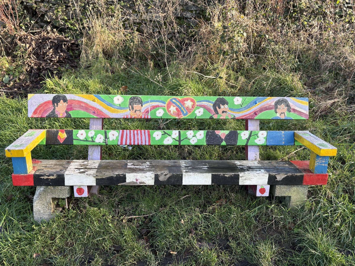 🍓 #Beatles #Bench #Bangor 🍓