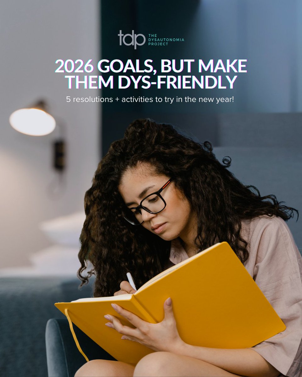 dys_project's tweet photo. Living with dysautonomia means your goals can look different and that’s okay.
Explore dys friendly ways to approach 2026 resolutions and honor your energy.
What’s your resolution this year?#dysautonomia #pots #chronicillnesscommunity https://t.co/v5PLx5bL7P