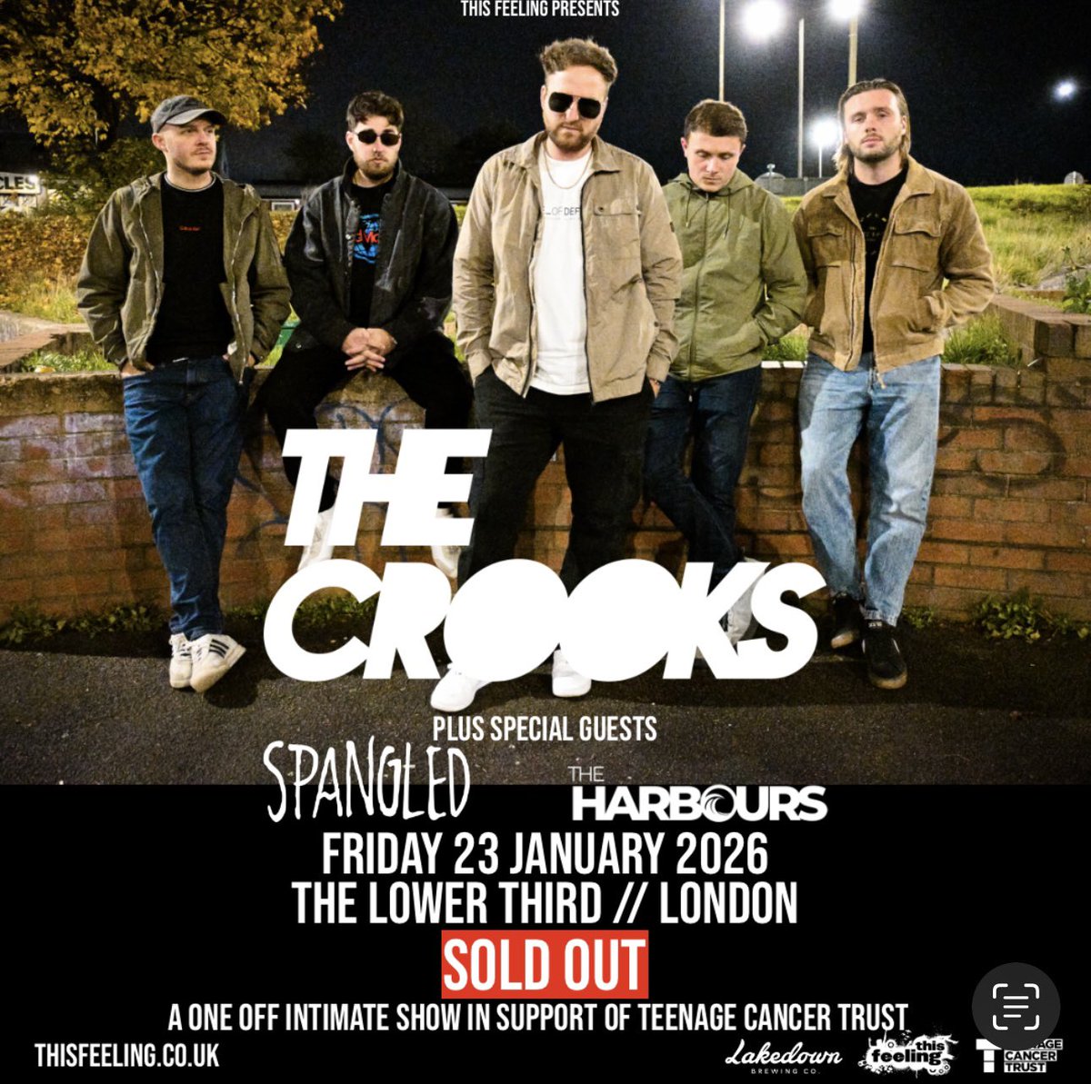 🚨 SOLD OUT🚨 

Fridays show at <a href="/lowerthirdsoho/">The Lower Third</a> is sold out.

You lucky lot get to hear some new bangers and all in support of @teenage_cancer. 

With some mega support from @spangledband &amp; @theharboursband.

Bring the noise, let’s have it. See you Friday 💥