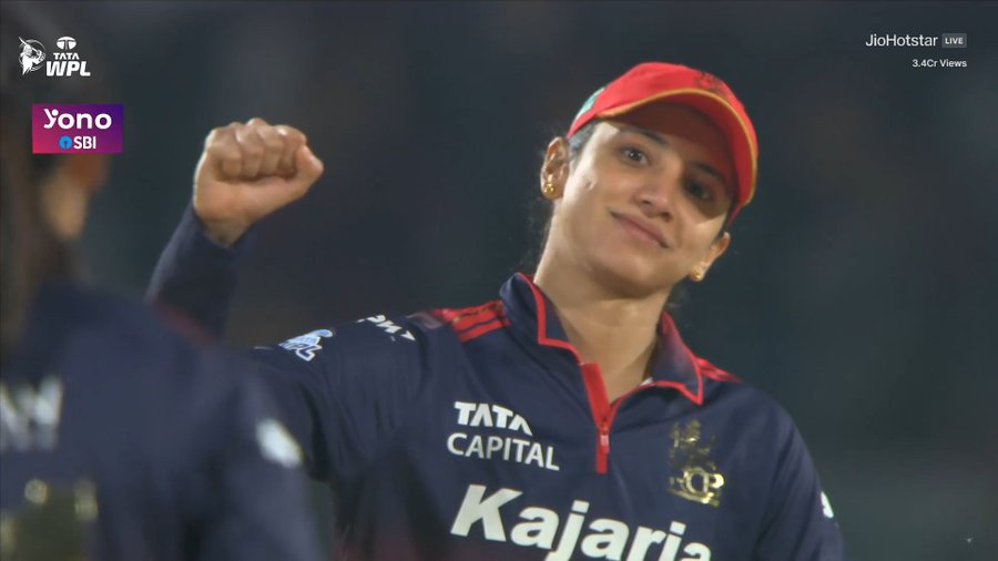 imfemalecricket's tweet photo. • First team to Qualify for Playoffs
̐• Only team to remain unbeaten in WPL 2026
• Only team to win 6 Consecutive games in WPL

That's team RCB for you! ❤️

#CricketTwitter #WPL2026 #RCBvsGG
