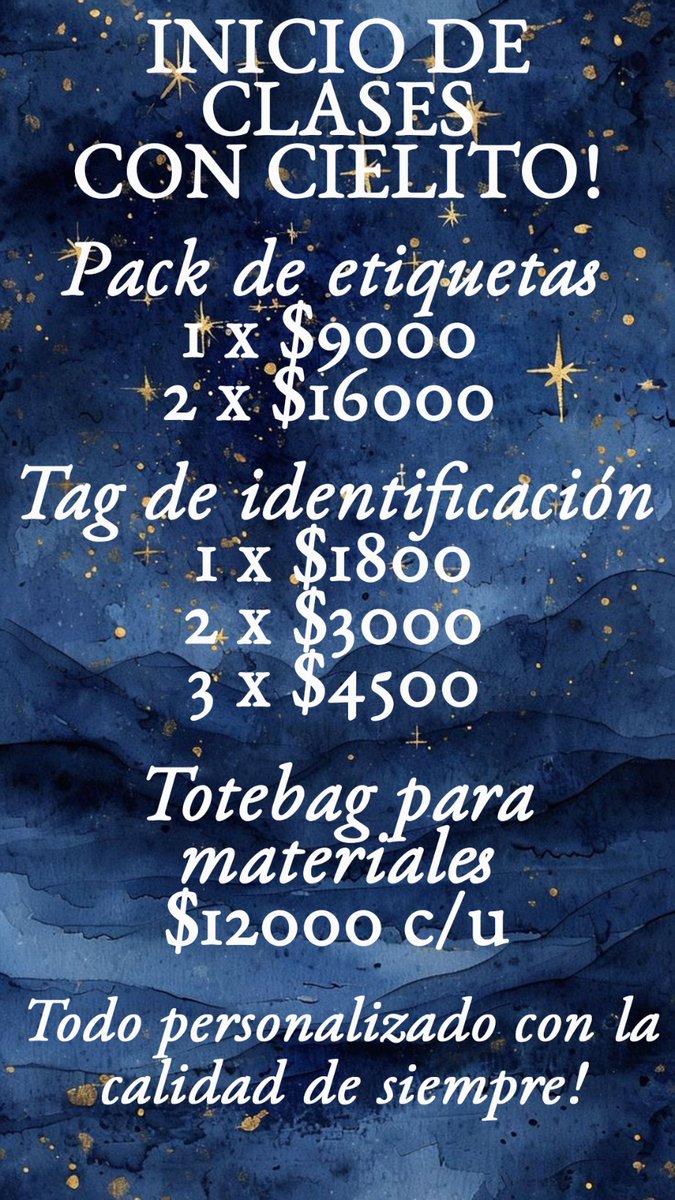 Si quieren pedirnos etiquetas, tags o totebags...