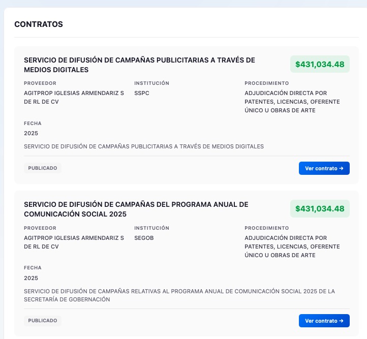 🚨El comunista español (y defensor de la dictadura venezolana) Pablo Iglesias acumula 2.6 millones de pesos en contratos con el Gobierno de Claudia Sheinbaum.

La empresa de Iglesias en México, 👉 AGITPROP IGLESIAS ARMENDARIZ S. de R.L. de C.V., ha recibido ya $2,611,428.50 pesos