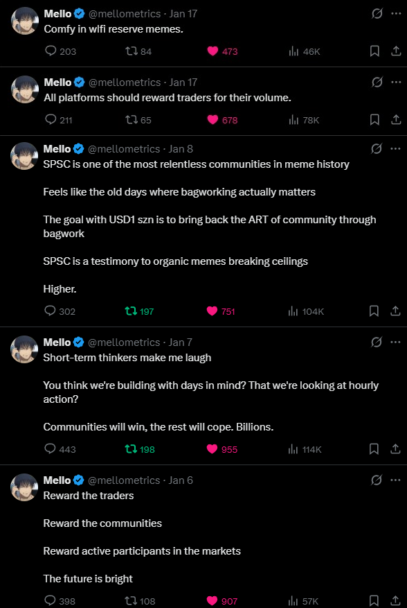 Read the signs. $SPSC is positioned for multi-billion upside.

Two days ago, <a href="/mellometrics/">Mello</a> publicly stated that traders should be rewarded for their volume.

Today, an announcement confirms $800k per month allocated specifically to incentivize volume on USD1 pairs.

Most are