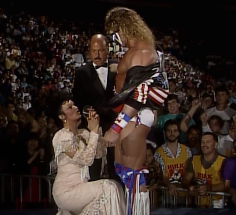 OTD_in_WWE's tweet photo. Asked by @HeyHeyItsConrad about Sherri being on her knees, #OnThisDayInWWE 35 years ago, Bruce Prichard replied:

"Simply begging. You can take it however you want to. If you've got that kind of a mind, and you've got a dirty mind...

"She's trying to use her womanly ways to seduce him. 'Cause he's a man and after all, men like women"

📺YouTube/@PrichardShow 
https://t.co/6vMjL5Xdqd