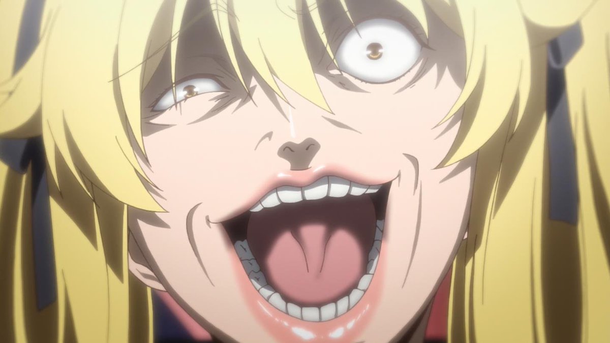achrissis__'s tweet image. as weird as kakegurui as an anime is i really have to give them credit for letting the female characters be unapologetically ugly with their expressions .you dont see most anime letting their female characters be expressive like this because theyre scared itll come off as gross
