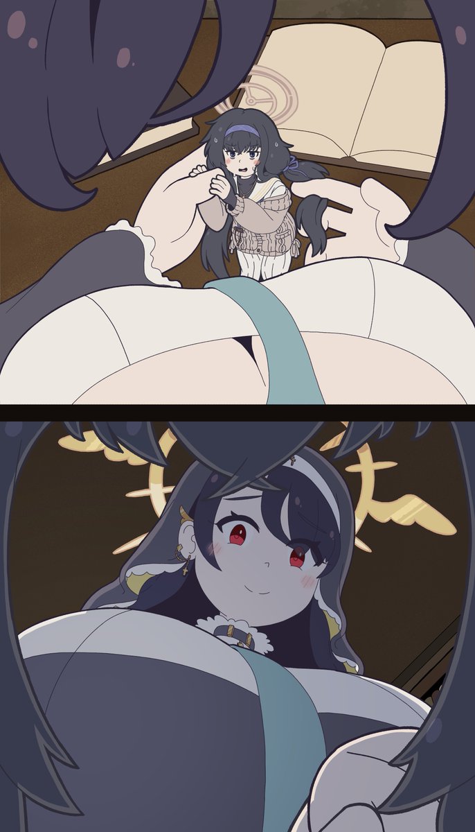 Looks like Ui accidentally tripped a magic tome... at least Hinata is here to take good care of her!