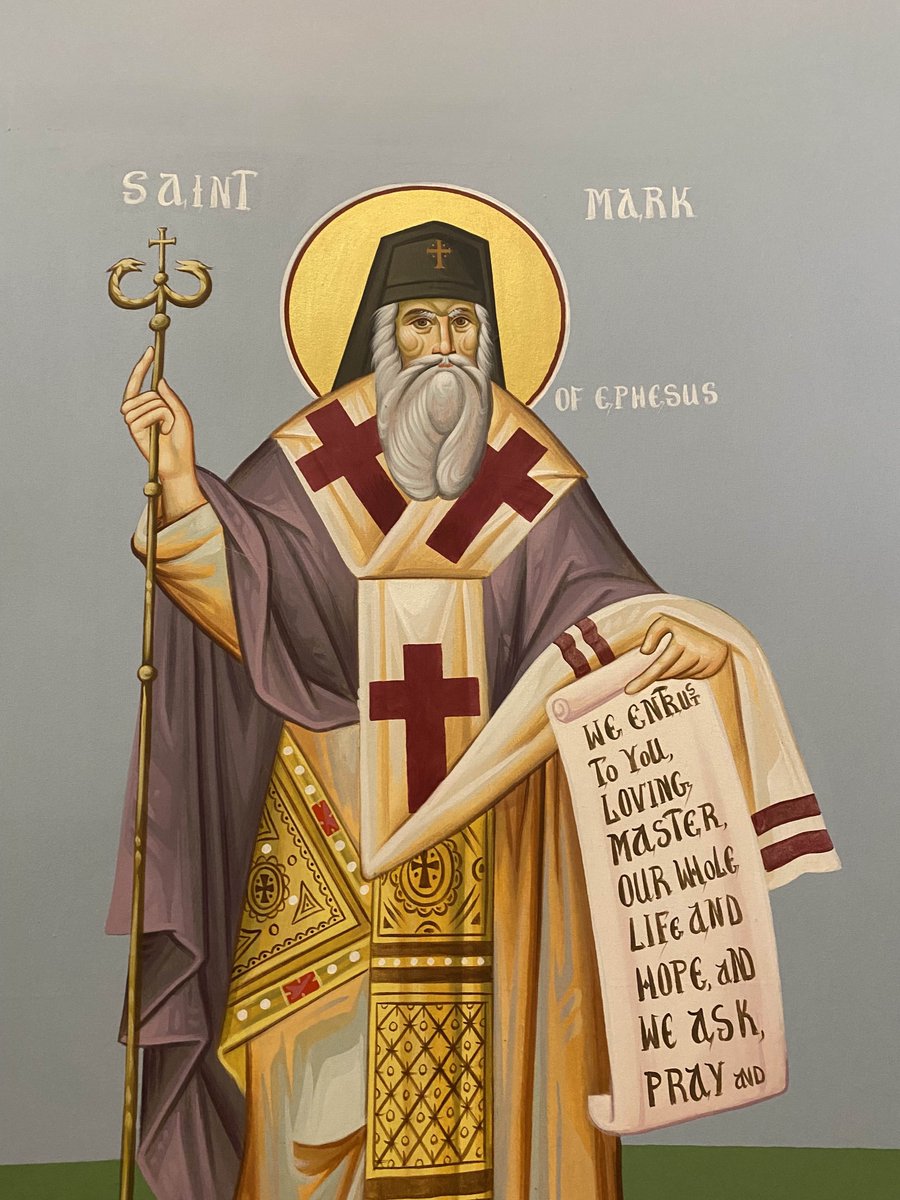 Glory to one of the 3 Pillars of Orthodoxy! A true defender of the faith! Intercede on our behalf. Happy feast day of St Mark of Ephesus. 🙏🏼☦️

And we affirm, in agreement with the Fathers, that the will and energy of the uncreated and divine nature are uncreated; while they,