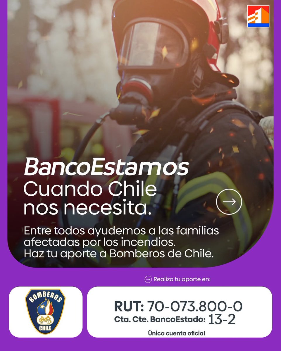 𝗖𝗨𝗘𝗡𝗧𝗔 𝟭𝟯-𝟮 | Se realizó el lanzamiento oficial de la reapertura de la cuenta 13-2, en la cual la ciudadanía ha aportado más de 50 millones de pesos a Bomberos por los incendios forestales que afectan al país.

Más detalles en el link 👇
instagram.com/p/DTtPbc4kiby/…