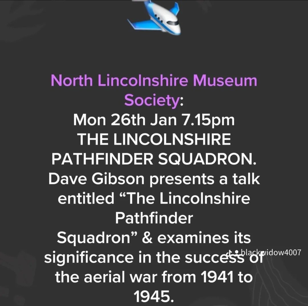 We once again welcome Dave Gibson who will this time present a talk entitled “The Lincolnshire Pathfinder
Squadron” and examine its significance in the success of the aerial war from 1941 to 1945.