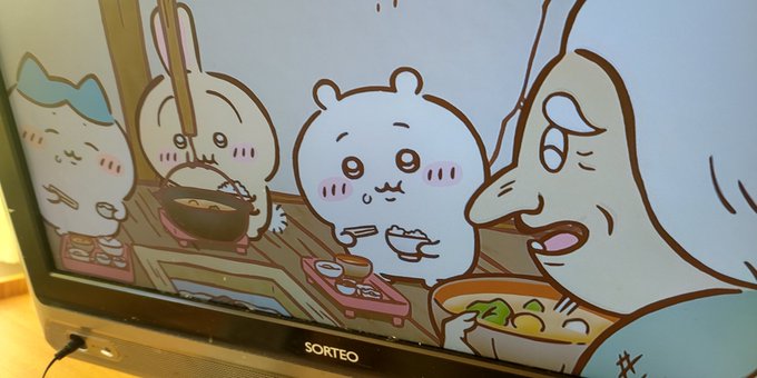 ちいかわたちと一緒に食べる朝ごはん☺️ 