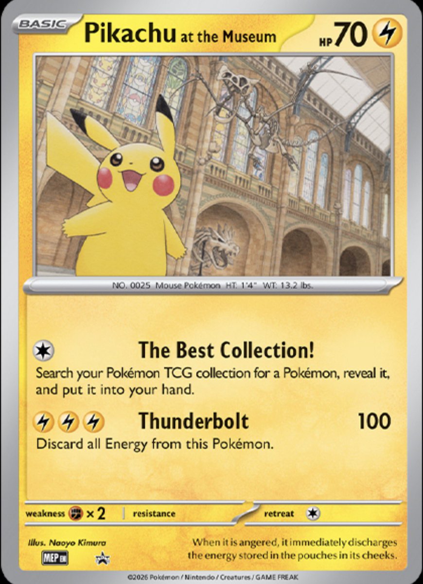 ☑️Pikachu at the Museum(プロモ)入手方法 ①ロンドン自然史博物館の