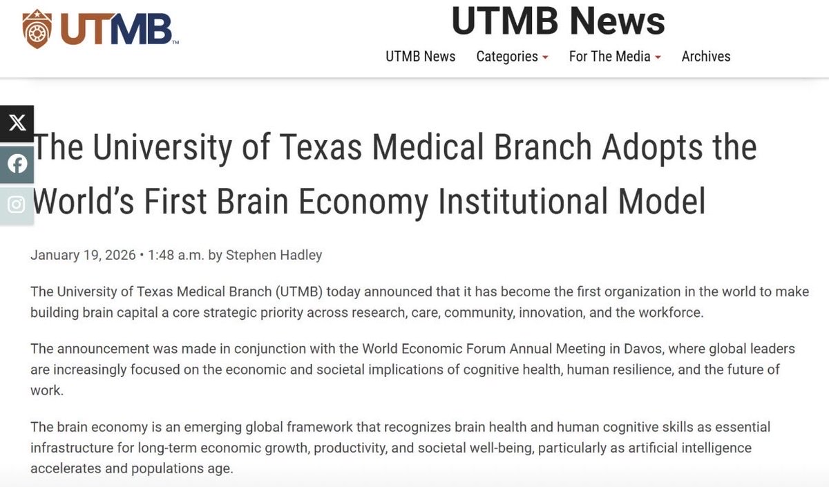 We are all in !
⁦<a href="/utmbhealth/">UTMB Health</a>⁩ adopts first-in-world #braineconomy institutional model.