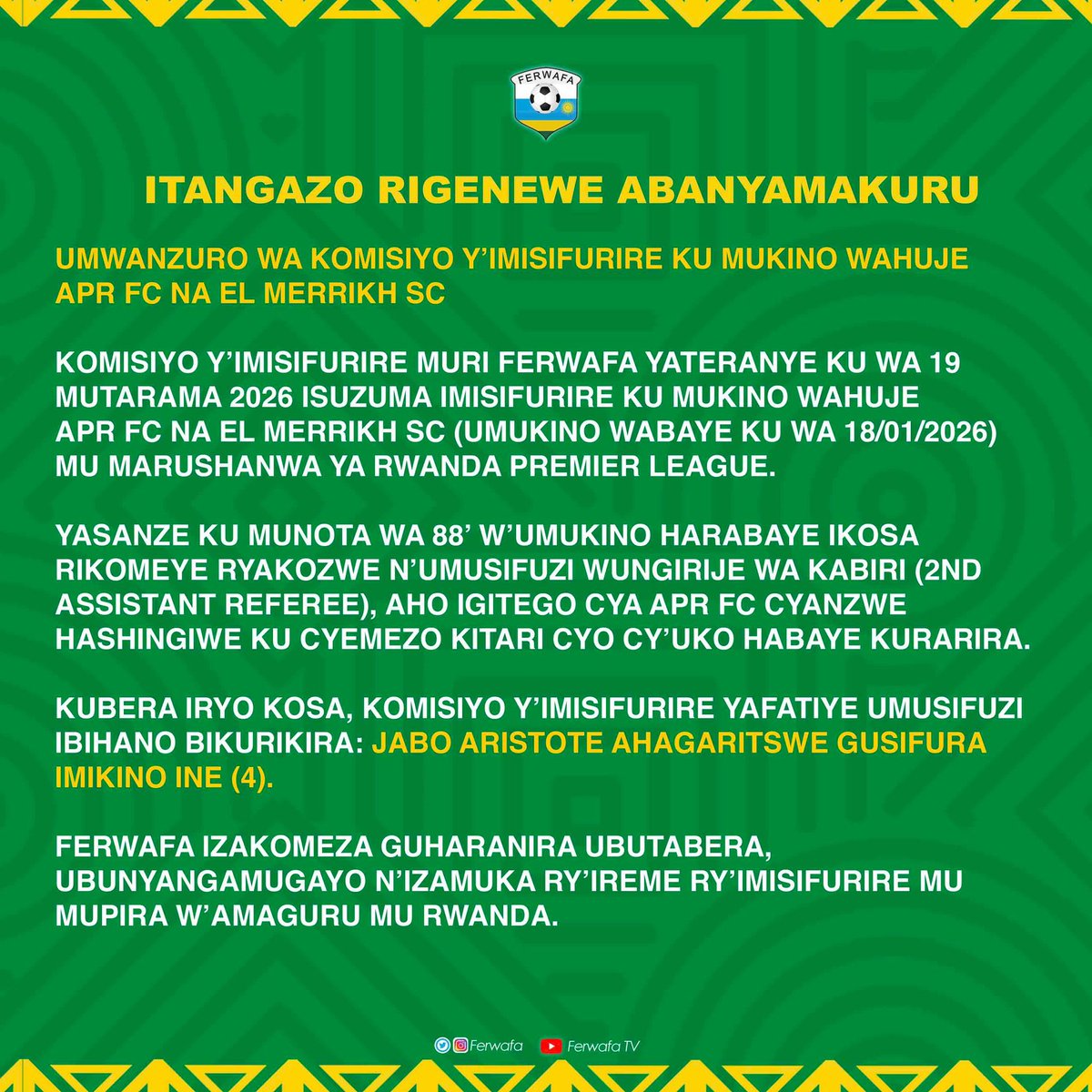 Rwanda FA tweet media