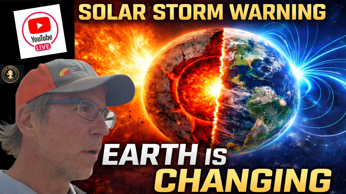 One of the strongest solar storms in decades just hit Earth.

At the SAME time, scientists confirm Earth’s inner core is slowing and changing — and NOAA says the magnetic field is shifting.

Extreme weather. Solar chaos. A changing planet.
youtube.com/live/erqtSZcO0…
