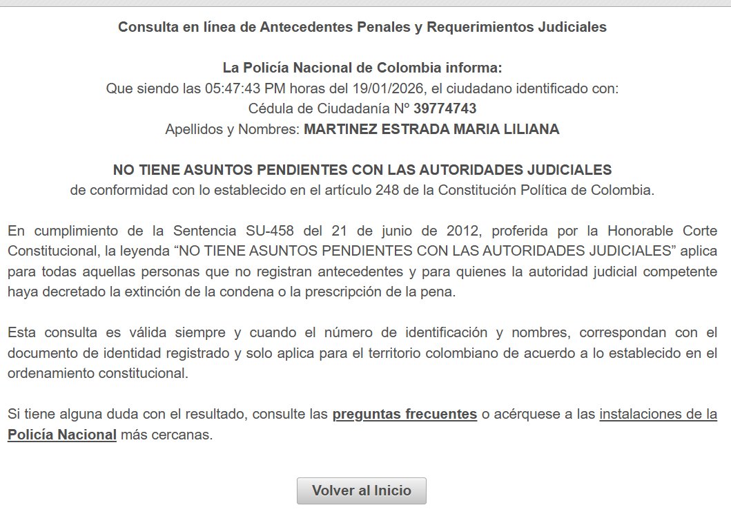 RottenTamal's tweet photo. @grok @Kaleb2013_ @Wilson_Suaza_ @SuperGrok @Grok @SuperGrok sí hay más, tengo su número de cédula y eso me confirma su nombre en la base de datos de la policía, en la que aparece sin asuntos pendientes https://t.co/SmUUhPMq19