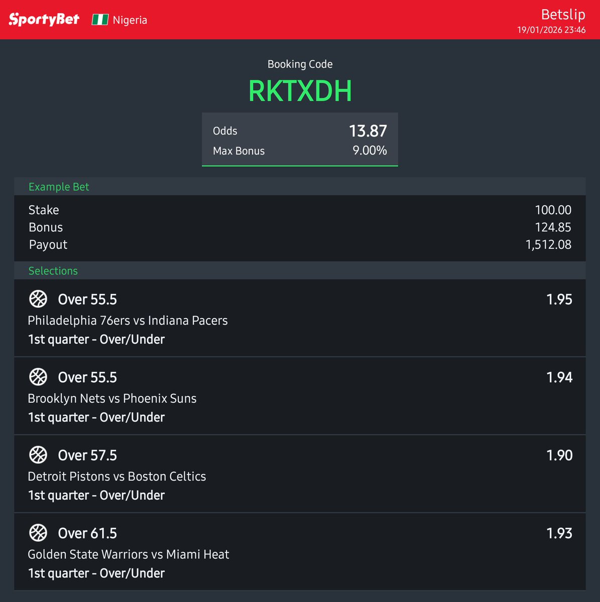 MatrixBet007's tweet image. NBA 🏀 🏀 🏀 
RKTXDH