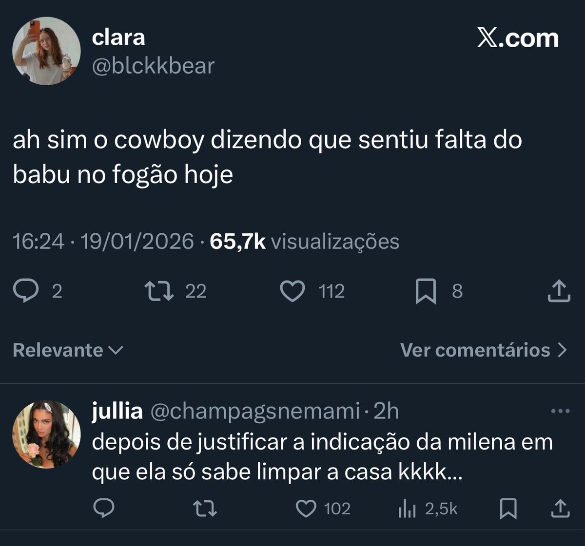 carololliva's tweet image. É gente… #BBB26