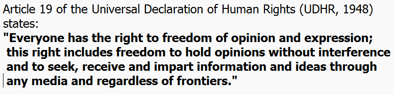 Portenio1950's tweet photo. The UK is a signatary of the UDHR declaration of 1948. 
Arresting people for their opinions is Draconian and proper of a Tyranny. Starmer is in violation of the UDHR.
#StarmerOutNow 
#KhanOutNow
#MarchForBritain 
#ReformUK 
#TommyRobinson 
#NigelFarage 
#MassiveDeportation 
#Remigration 
#Crusade