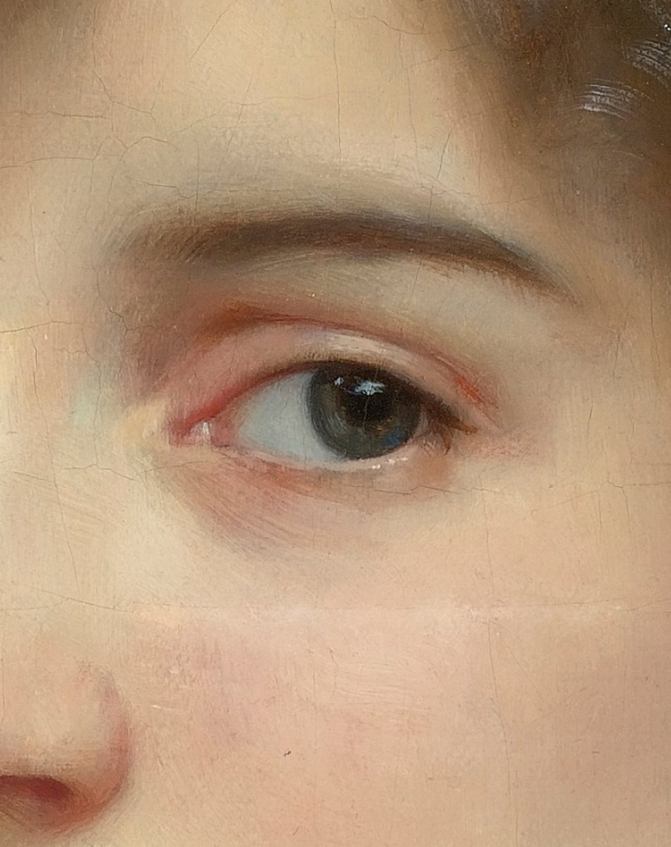 archaeologyart's tweet image. William Adolphe Bouguereau, Portrait of Gabrielle Cot (Detail), 1890
