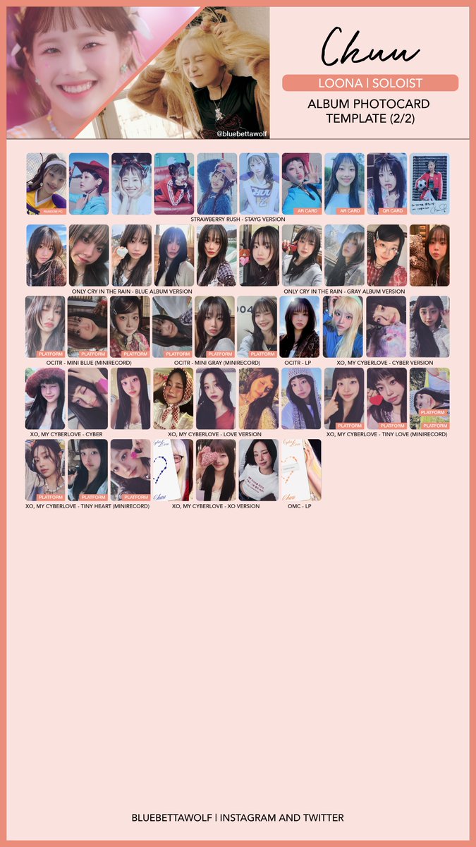 loona chuu loonaverse from VVIP トレカ チュウ CHUU Loona Photocard POP-UP XO, CyberLove Official Trading Random