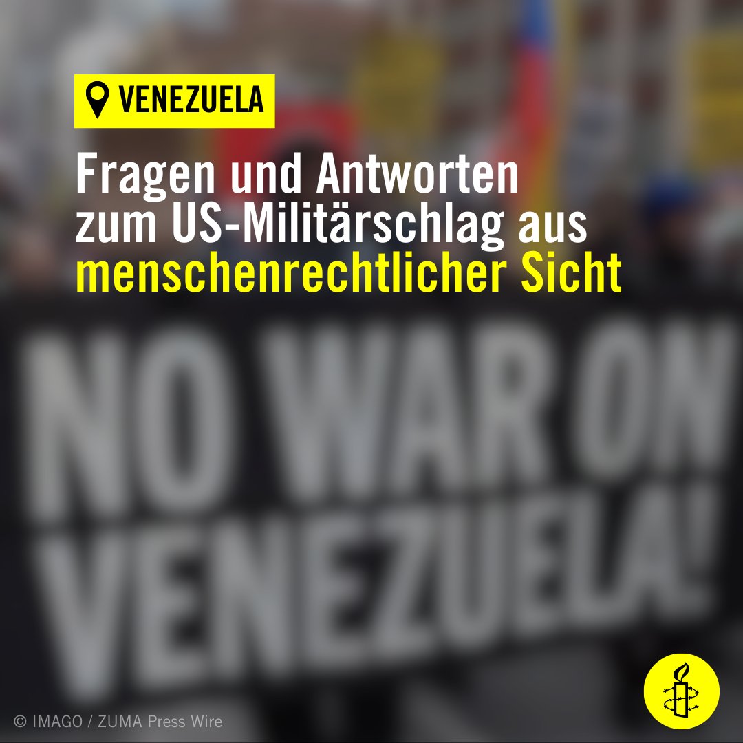 Fragen zur aktuellen Krise, Fluchtsituation und Forderungen von #AmnestyInternational beantworten wir hier: amnesty.de/aktuell/venezu… 

Trotz des Machtwechsels bleiben Unterdrückung und Menschenrechtsverletzungen allgegenwärtig.

#FreeThemAll #FreePoliticalPrisoners #QueSeanTodos