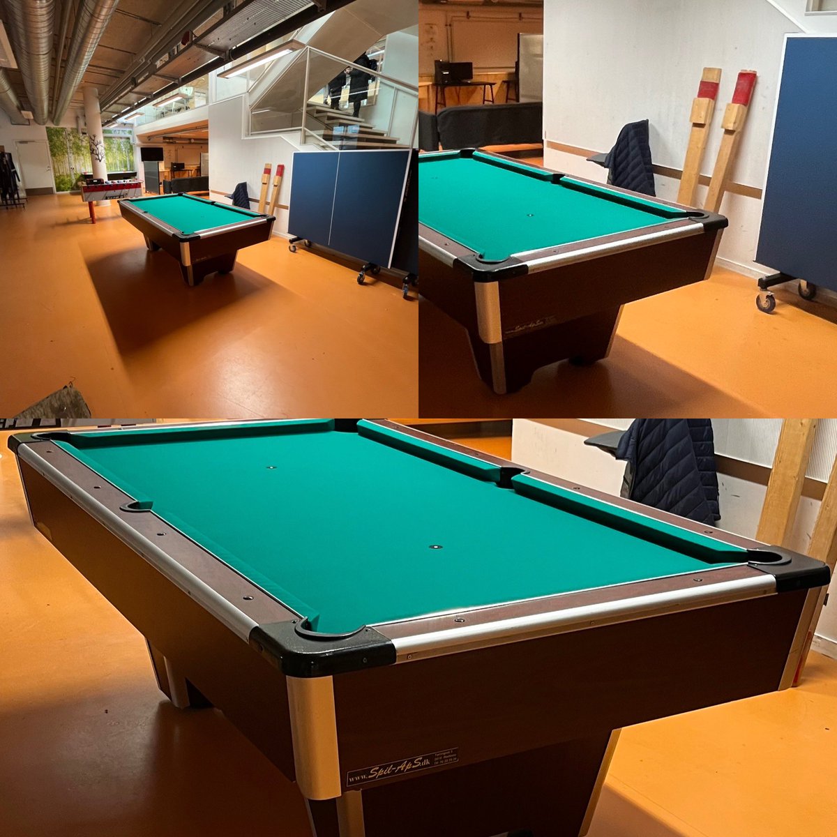 HenningSpil_aps's tweet photo. Nyt klæde på 7 fod Eagle poolbord 🎱
Korrekt opspænding = bedre rul, mere kontrol og længere levetid.
Professionel billardservice i Danmark. #poolbord #billard #poolbillard #mancave #hygge https://t.co/YQpIOAJBPU