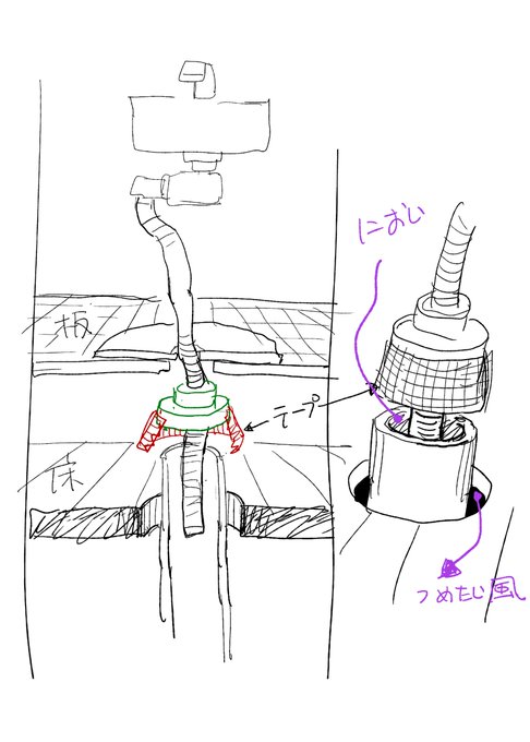 新築建売一戸建てに住んで約8年半。
ときどき家がうっすら下水臭いと思っていた。

初めて台所下を見てみたら、防臭キャップがはまってなかった!

工事の際にあとから外れた、とかだろうか。
ハメ直したついでにエアコンパテで埋めた。
もっと早く気づきたかった。 