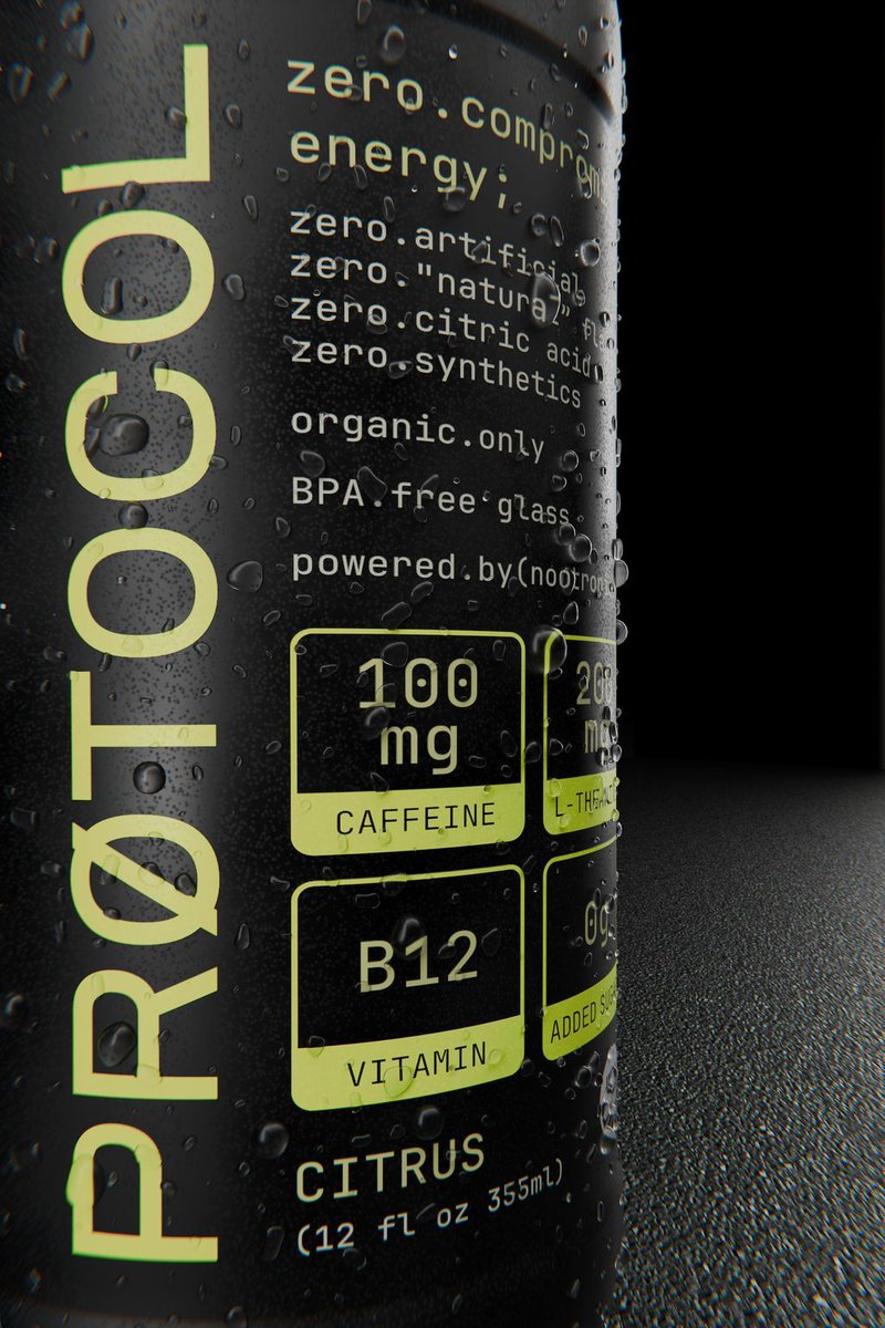 ProtocolEnergy's tweet image. Most energy drinks are designed to hit hard and fast.

Protocol is designed to feel steady.

100mg caffeine from organic green tea, paired with L-theanine and lemon balm...not to spike you, but to support focus without overstimulation.

Energy doesn’t have to feel chaotic.