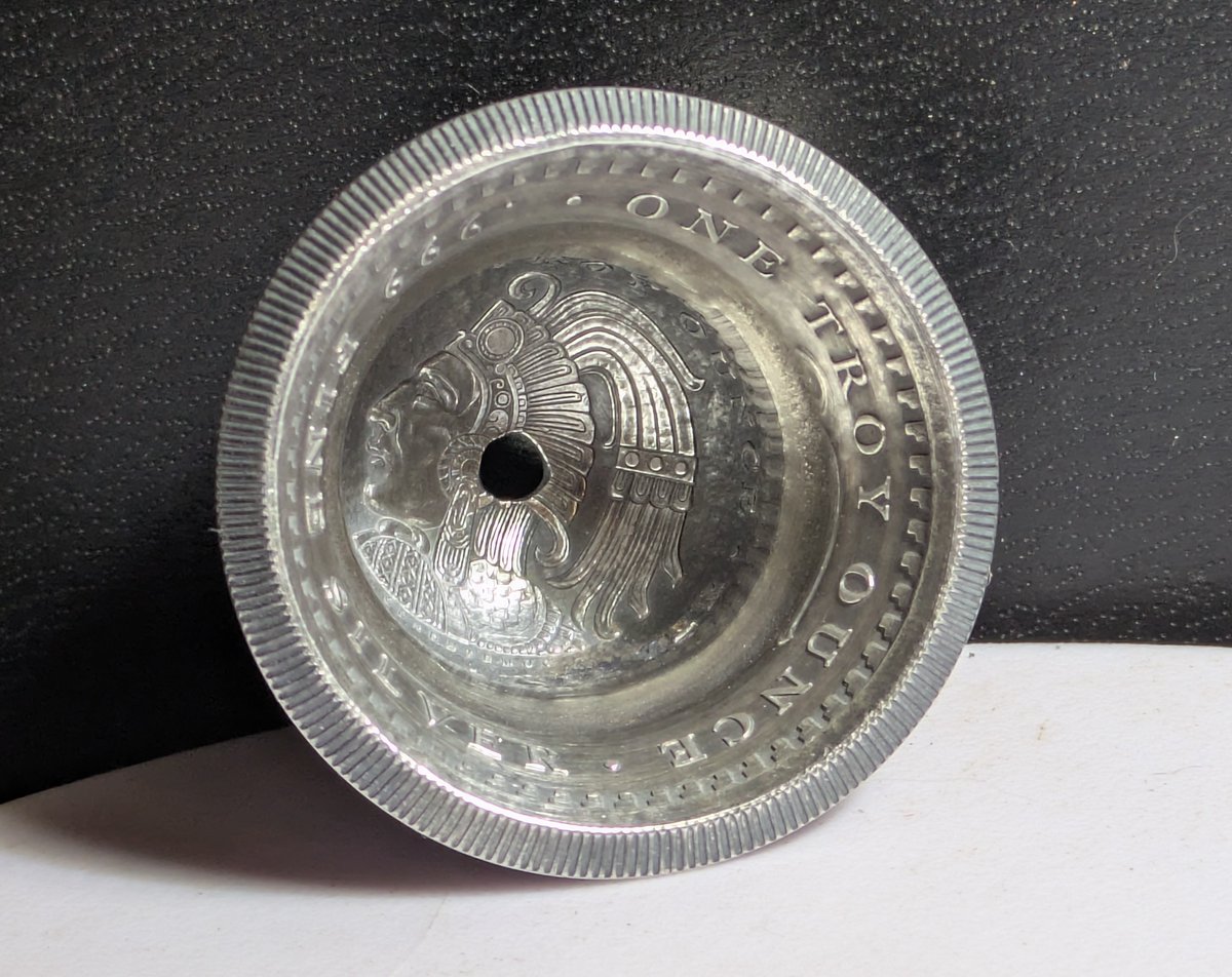 Alright, not too bad for my first silver coin bell I think 😃 Now just have to do the handle and ringer and we can do a ring/sound test. 

Super stoked on how the weld/soldering went, this was my first time doing anything more than just soldering a wire connection here and there,