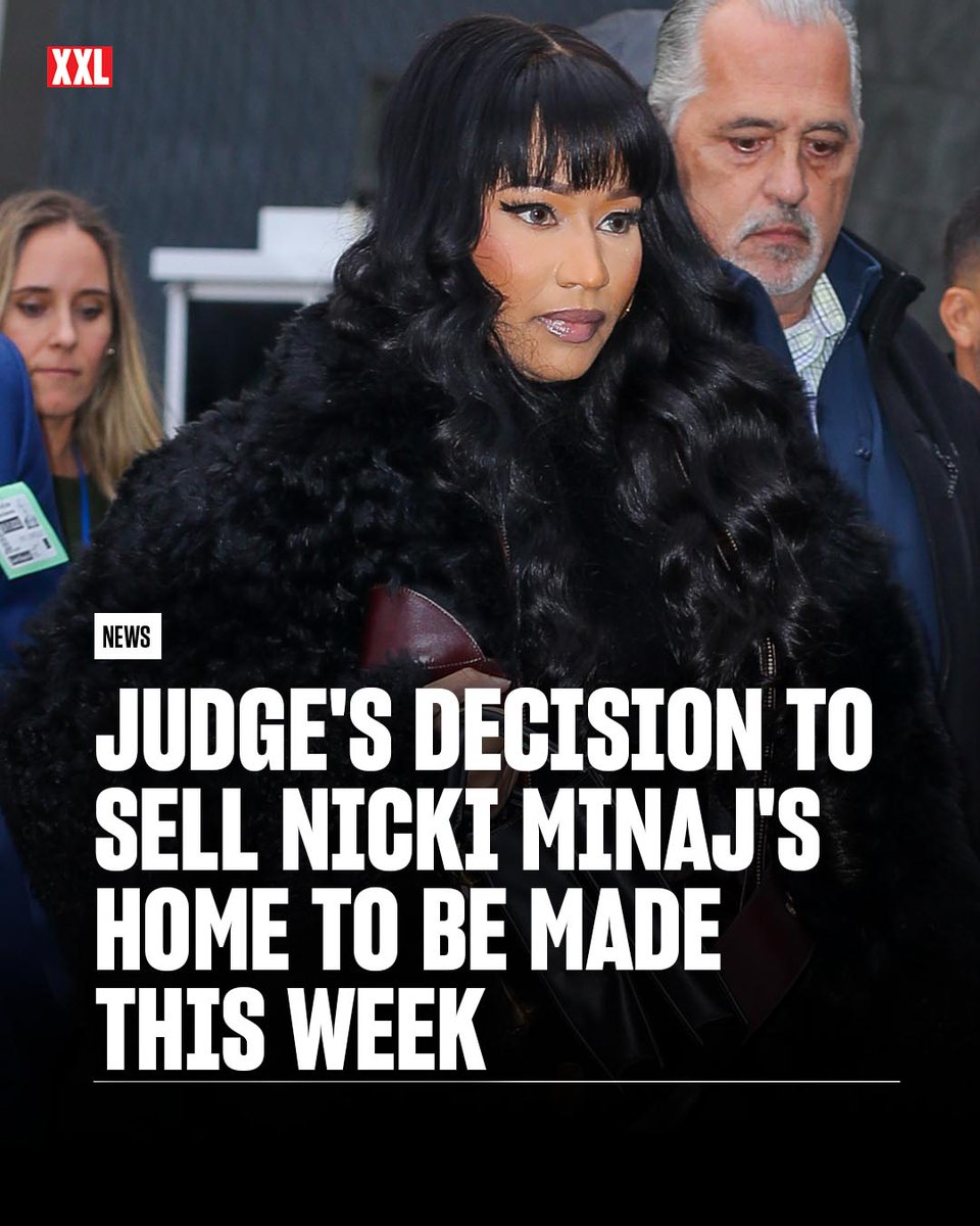 XXL's tweet image. Nicki Minaj has until later this week to pay a $503,000 lawsuit judgment or risk losing her $20 million California mansion.

Nicki Minaj's lawsuit drama has reached the 11th hour. She reportedly has yet to answer to a 2024 half-a-million dollar lawsuit default judgment she was…