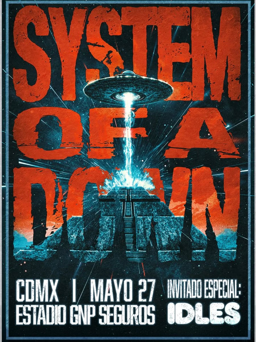 Tan esperado regreso a #méxico ya tenemos fecha para deleitarnos con <a href="/systemofadown/">System Of A Down</a> llega a <a href="/EstadioGNP/">Estadio GNP</a> 
Con un invitado especial <a href="/idlesband/">I D L E S</a> 
No te quedes fuera y adquiere tus boletos a través de <a href="/Ticketmaster_Me/">Ticketmaster México</a>