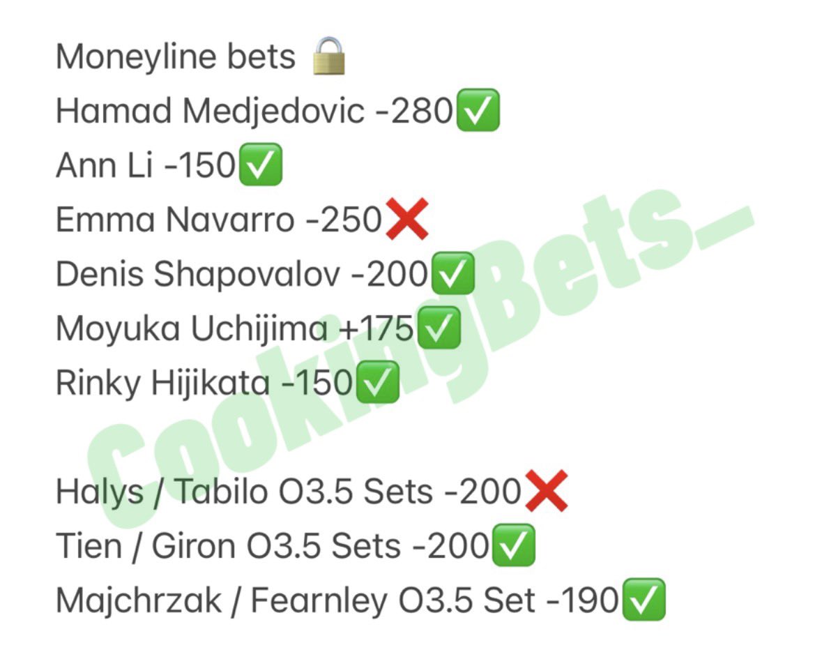 7-2 on yesterday tennis picks 👀👀
Dm to get my picks for tonight
#GamblingX #SportsBettingX #TennisPicks #AustralianOpen