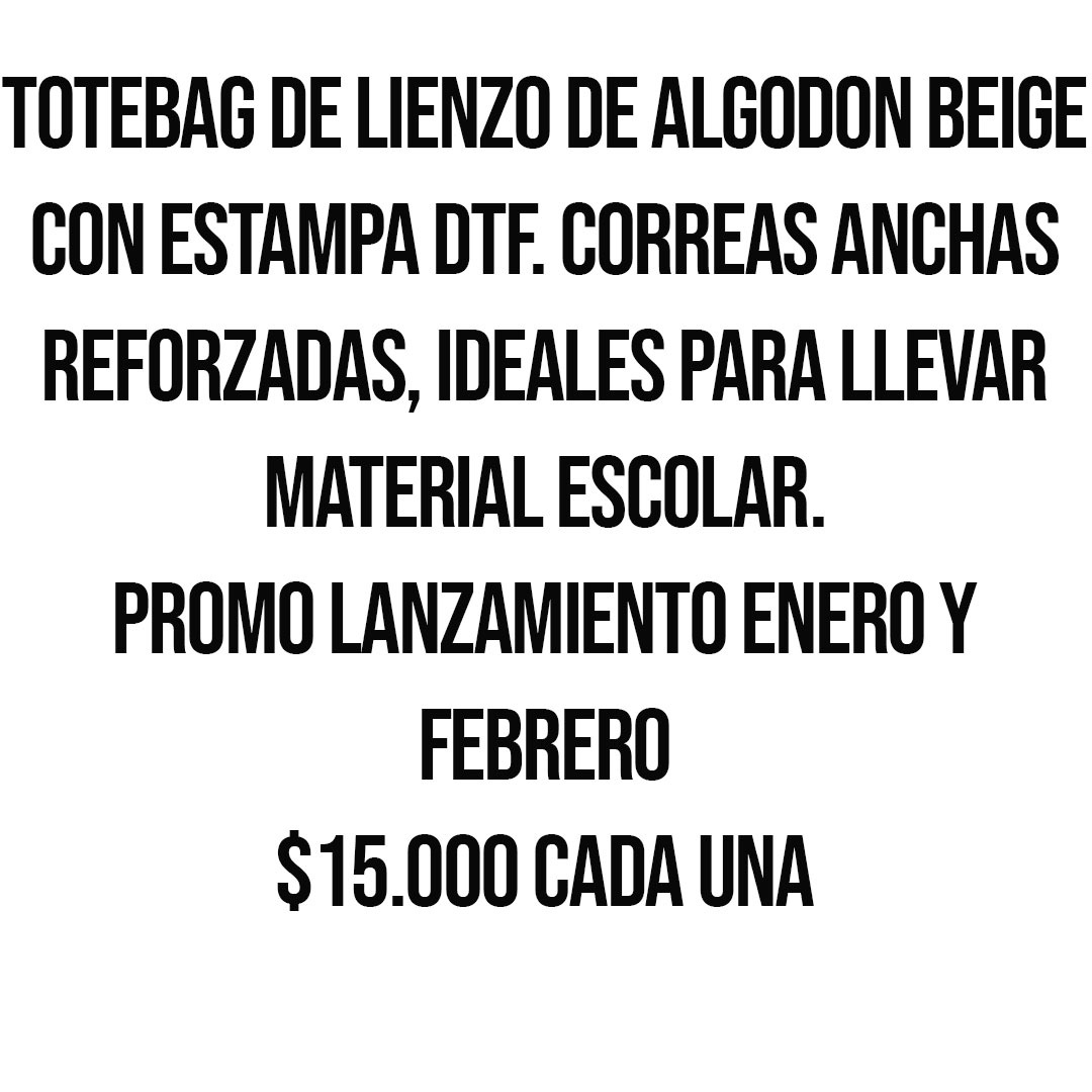 Totebags de lienzo para docentes. Ideales para llevar material!
100% personalizadas!