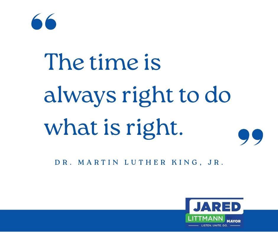 JaredLittmann's tweet photo. Please join me today in honoring the life, legacy, and contributions of Dr. Martin Luther King, Jr. Dr. King spoke these important words during a trip to Chicago in 1966. His words are as true today as they were nearly 60 years ago. May they continue to guide us and inspire us. https://t.co/05Svgijt37
