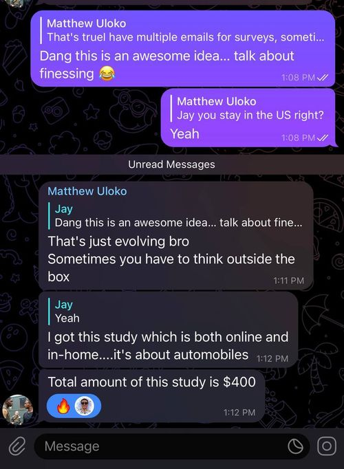 MakinHisWay's tweet image. if you're unemployed and not spamming research study applications you're genuinely cooked

your friend at McDonalds makes $11/hour washing dishes

-slave work

-set schedule

-commute time

-taxes eat 22%

meanwhile you could literally get paid $150 for 30 minutes of work

I call…