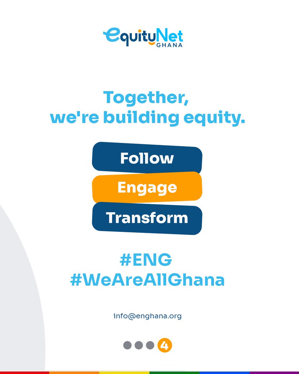 The revolution is coming. Equity Net Ghana is rising, and the tides are shifting! We're breaking barriers, challenging norms, and paving the way for a more inclusive Ghana. Stay tuned for change! 💪 #ENG #WeAreAllGhana