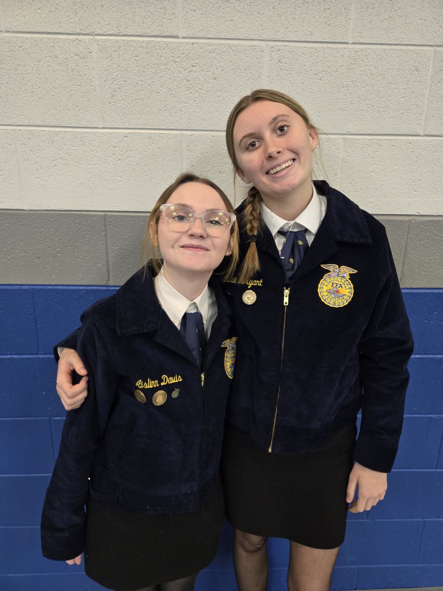 Congratulations to Aislinn Davis and Cassie Bryant for placing so well at the Individual Public Speaking Contest. Aislinn competed to Prepared Public Speaking were she placed 1st in the District earning advancement to Northern Sectionals. Cassie placed 3rd in the District.