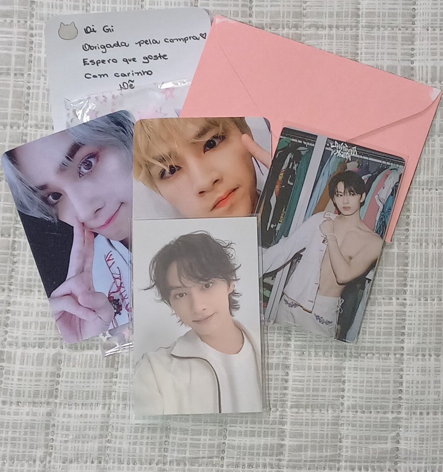 Feedback positivo pra <a href="/bunnyyyux/">Dê ☆ HAPPY LEON DAY</a> por mais um Jun pra minha coleção e por esses brindes lindos 🥹. Obrigada 💜💜