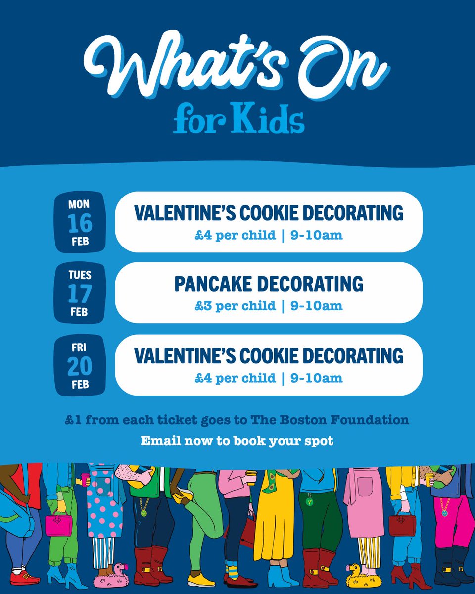 SolihullUpdates's tweet image. 🌸 February #HalfTerm Kids Decorating Activities at Boston Tea Party #Solihull 
 
❤️ Valentine’s Cookie Decorating

Monday 16 &amp;amp; Friday 20 Feb, 9–10am. £4 per child 
 
🥞 Pancake Decorating

Tuesday 17 Feb, 9–10am. £3 per child
 
📧 Email to book: solihull@bostonteaparty.co.uk