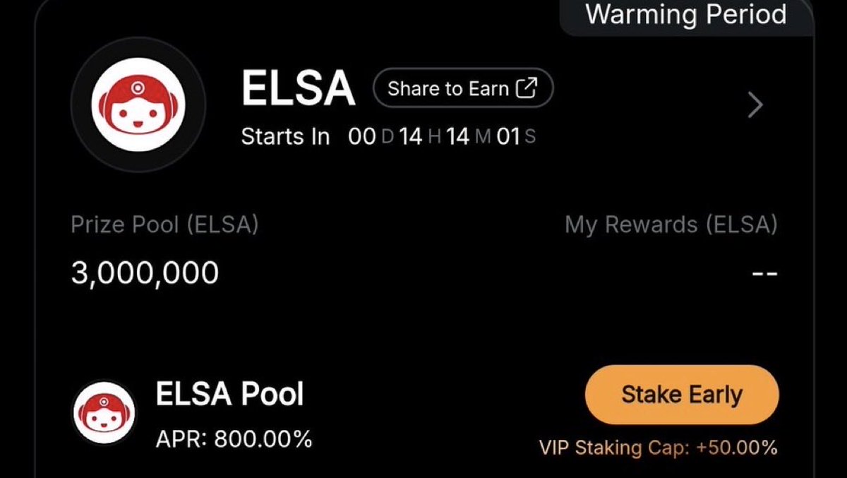 Bybit launchpool @HeyElsaAI - 800% APR for staking 🔥 Which of you will  make use of this? @Bybit_Official