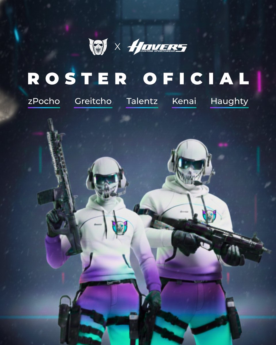 🔥 ROSTER OFICIAL – CALL OF DUTY 🔥

Presentamos al roster que defenderá nuestros colores.

🎮 Call of Duty
👥 <a href="/zPocho_/">zPocho</a> | <a href="/greitcho/">Greitcho</a> | <a href="/xTalentzsn/">Erik</a> | <a href="/Kenaii05/">Bruno</a> | <a href="/lHaughtyl/">Haughty</a> 

🤝 Patrocinador oficial: Hovers
Bienvenidos al equipo.
#CallOfDuty #Esports #TeraGaming #Hovers
