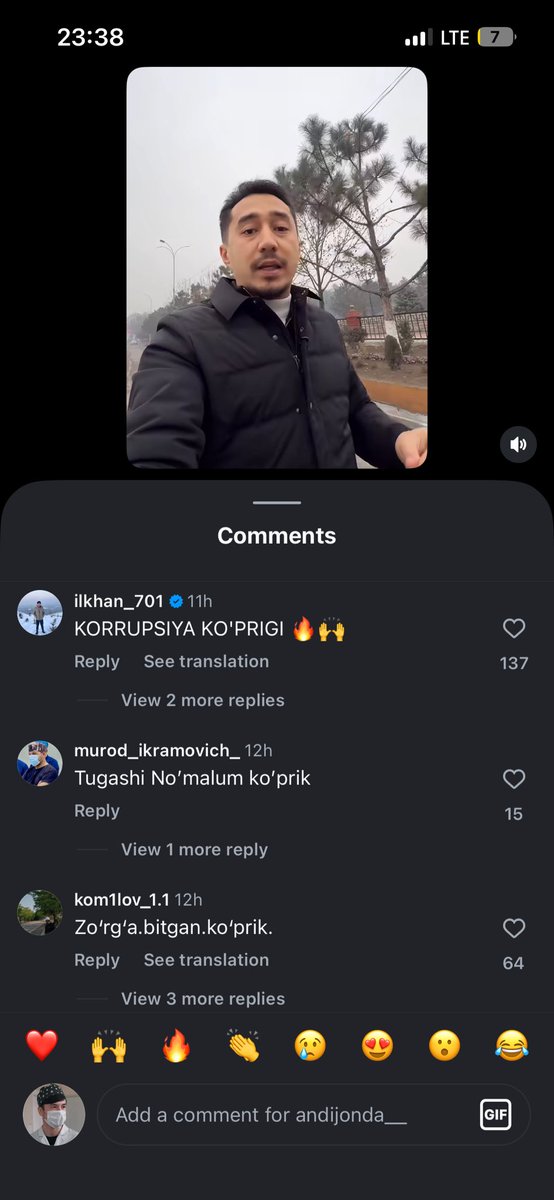 Andijonda ancha yillardan buyon (man eslaganim 5 yil) qurilib turgan ko’prik yozlarga bitadikan deyishyapdi. Ko’prik nomi uchun takliflar so’ralgan ekan