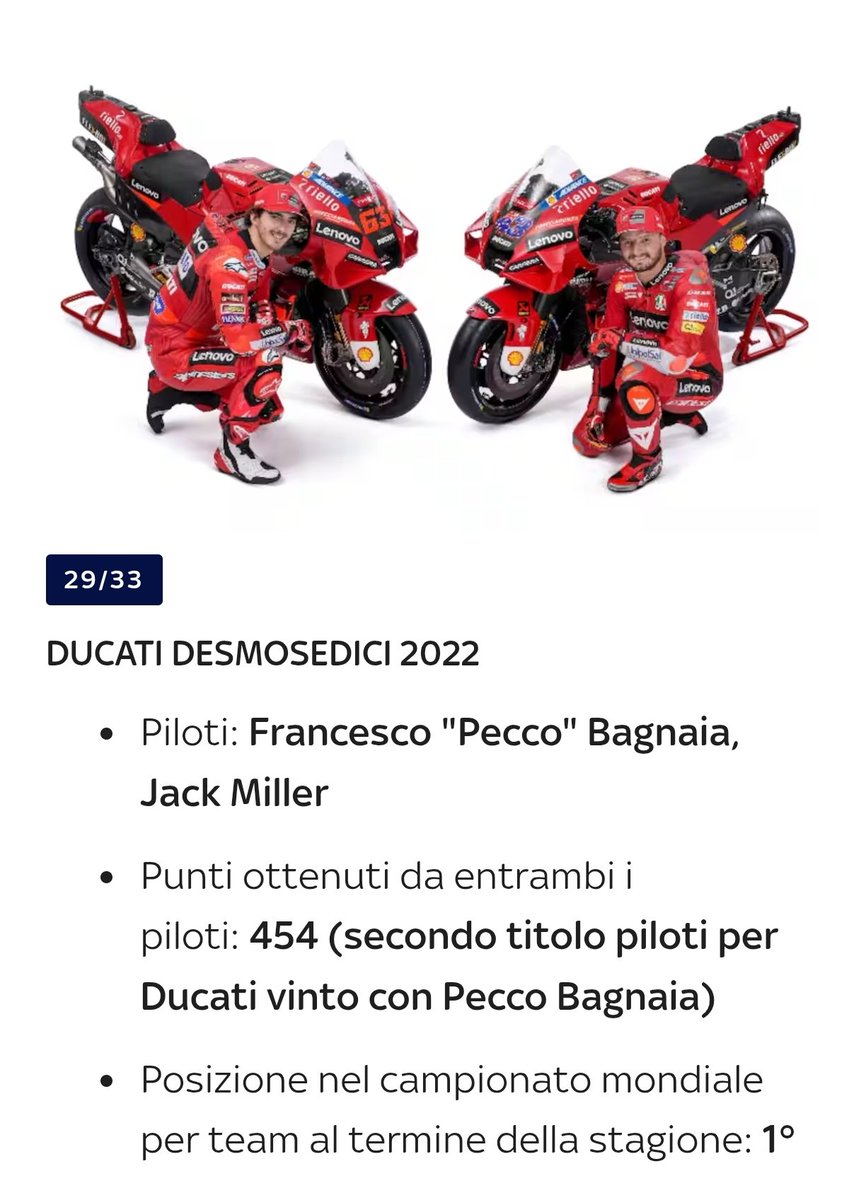 AlCogan1's tweet photo. #Stagy ripercorre la storia di #Ducati in #MotoGP però si dimentica del 4°titolo piloti della storia del marchio. Coincidenza?
#Sky #SkysportMotgp #Skymotori #Ilfieniledeimotori https://t.co/ogarfBi3OJ