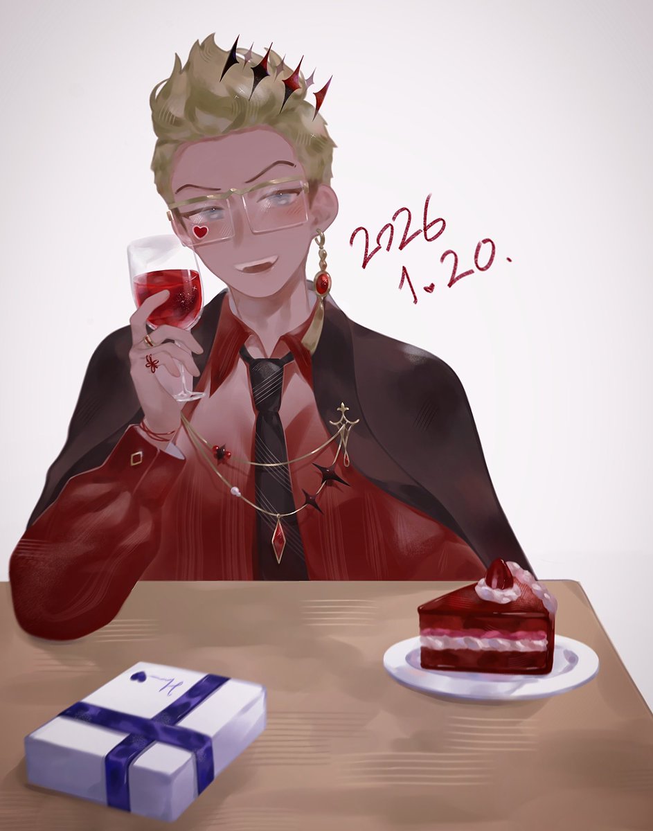 重新設計了服裝
紅色真的好襯稀咲
有很多話但不知道說什麼…
總之就是很喜歡！

#稀咲鉄太生誕祭2026 
 #稀咲鉄太誕生祭2026