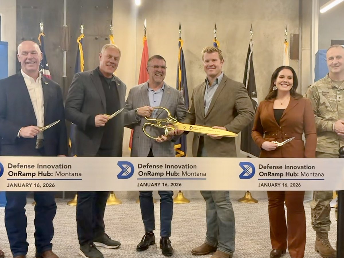 TimSheehyMT's tweet image. Cut the ribbon at @diu_x’s newest OnRamp Hub in Bozeman — one of only 8 in the country.

Montana is leading the effort to revitalize the defense industrial base and deliver warfighters the tools they need to fight and win in the 21st century. 🇺🇸