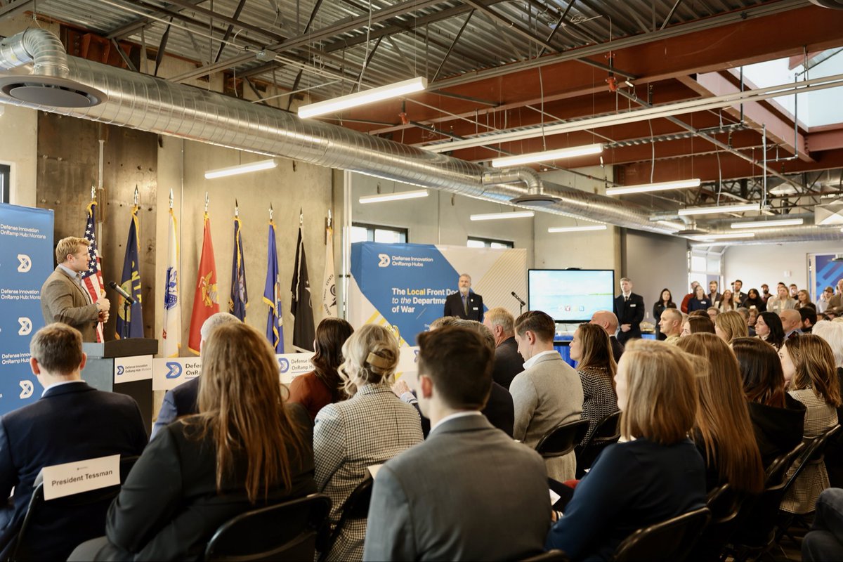 TimSheehyMT's tweet image. Cut the ribbon at @diu_x’s newest OnRamp Hub in Bozeman — one of only 8 in the country.

Montana is leading the effort to revitalize the defense industrial base and deliver warfighters the tools they need to fight and win in the 21st century. 🇺🇸