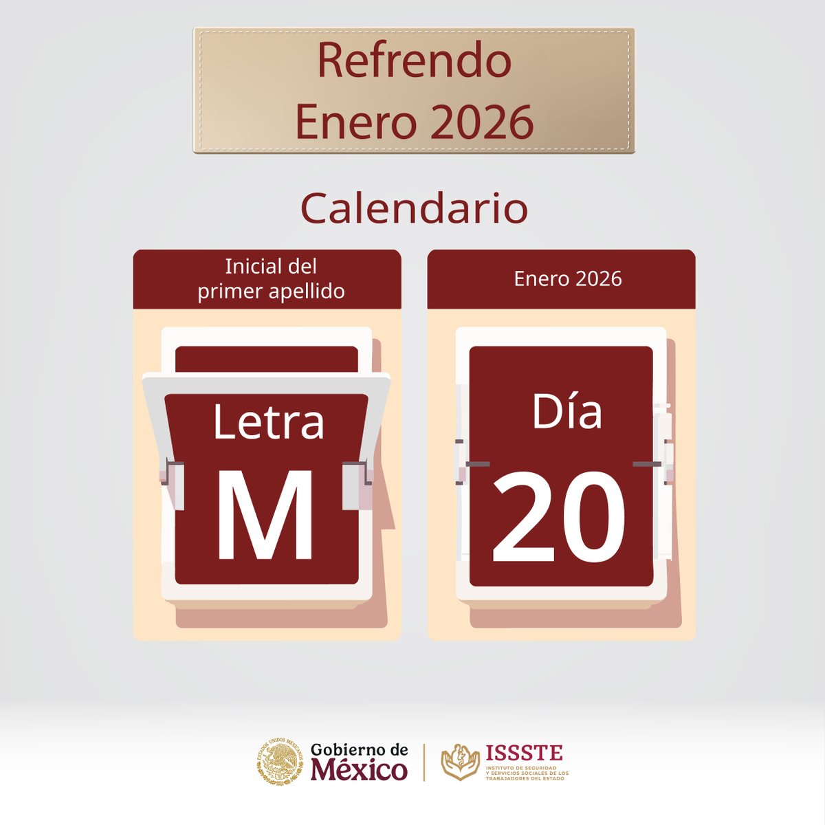 IsssteAgs's tweet photo. ๐Hoy es martes 20 de enero y es momento de refrendar para las personas con la primera letra del apellido "M", acude a la oficina de Bolsa de Trabajo, en un horario de 09:00 a 15:00 hrs. Consulta los requisitos para refrendar.๐
#BolsadeTrabajoIssste
#IsssteAguascalientes https://t.co/PiBOf1JXXg
