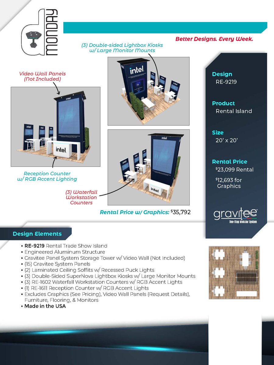 #DesignMonday Continues!   <a href="/ExhibitAssociat/">Exhibit Associates</a> &amp; Video.  #exhibit #display