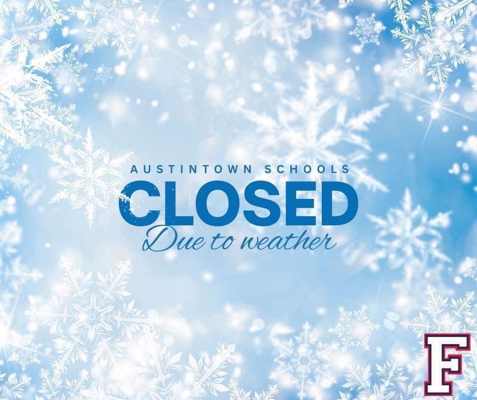 Austintown Local Schools will be closed on Tuesday, January 20, as a result of expected freezing temperatures.